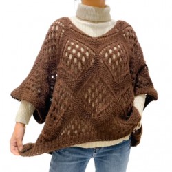 Pull maille marron