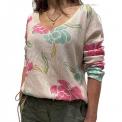 Pull fleurs