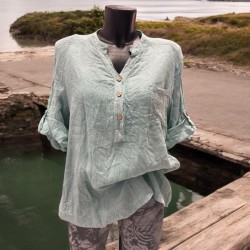 Chemise lin sequins