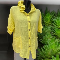 Chemise lin capuche