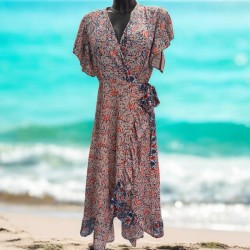 Robe  cache-coeur soie