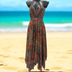 Robe soie bretelles