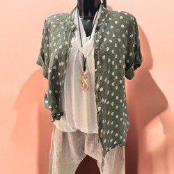 Chemise lin coeurs