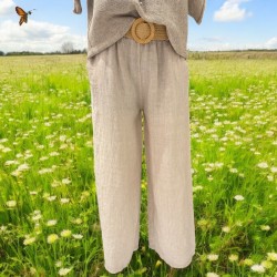 Pantalon lin et ceinture