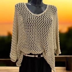 Pull maille doré