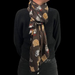 Echarpe oursons, marron,...