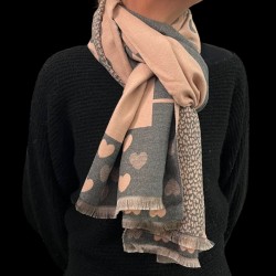 Echarpe hiver Coeurs,...