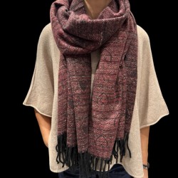 Echarpe coeurs et franges