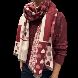 Echarpe coeurs, viscose et...