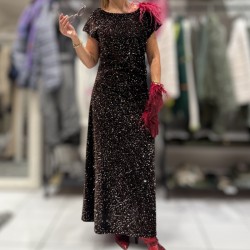 Robe longue avec sequins,...
