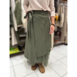 Jupe décalée, avec tulle