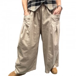 Pantalon large, poches