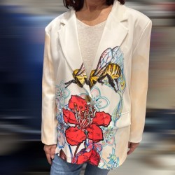 Blazer abeille, fleurs