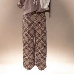 Pantalon quadrillé et ceinture