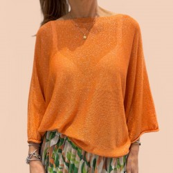 Pull brillant, noeud