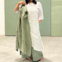 Robe lin fleur