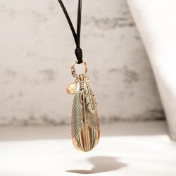 Collier feuilles-perle