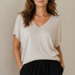 Pull qualité modal, beige