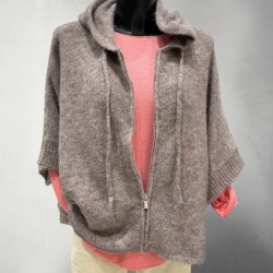 Cardigan capuche