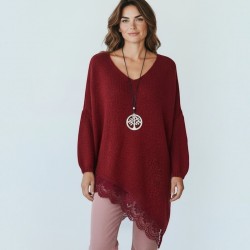 Pull dentelle, décalé